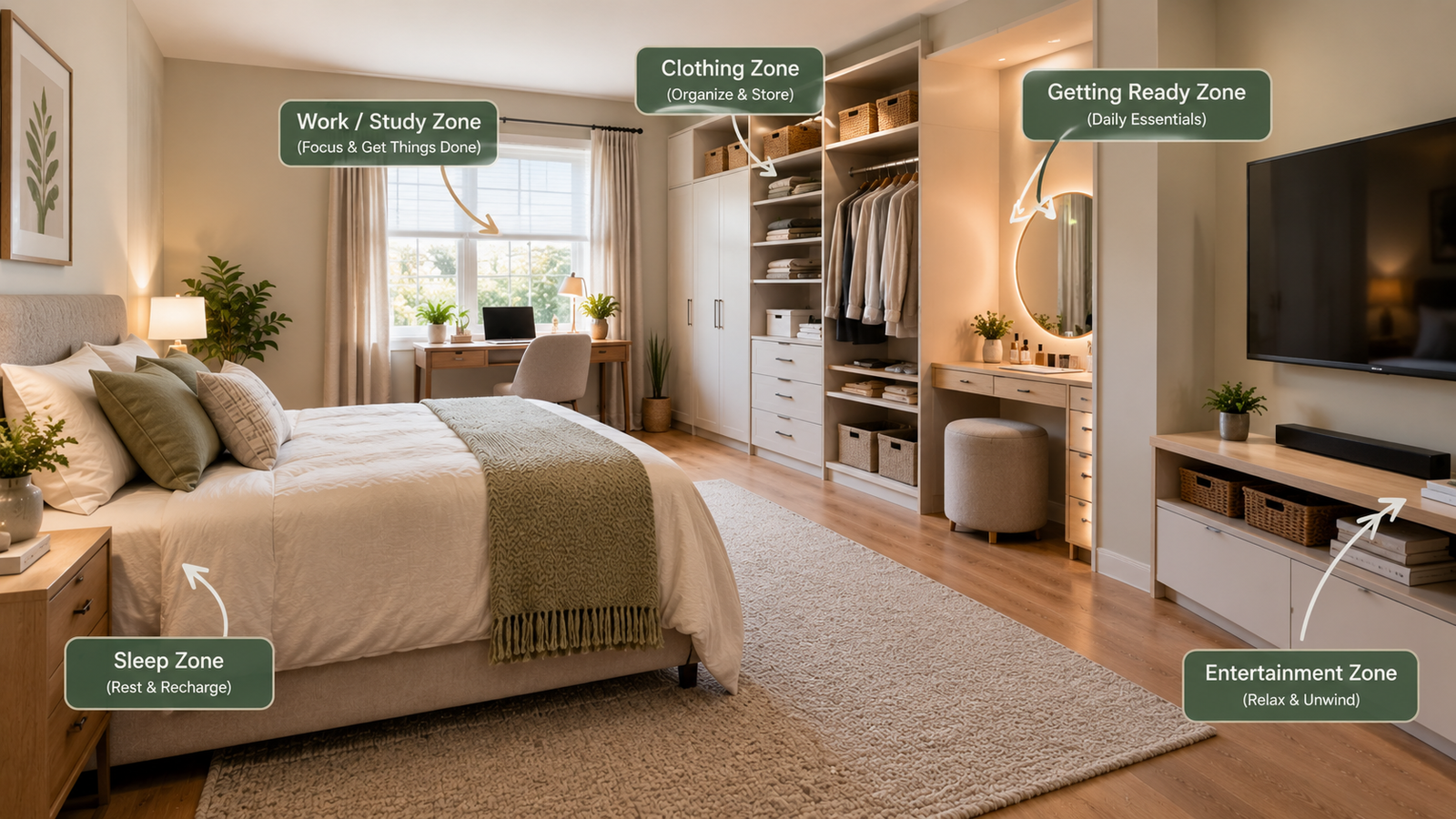 small bedroom organization ideas