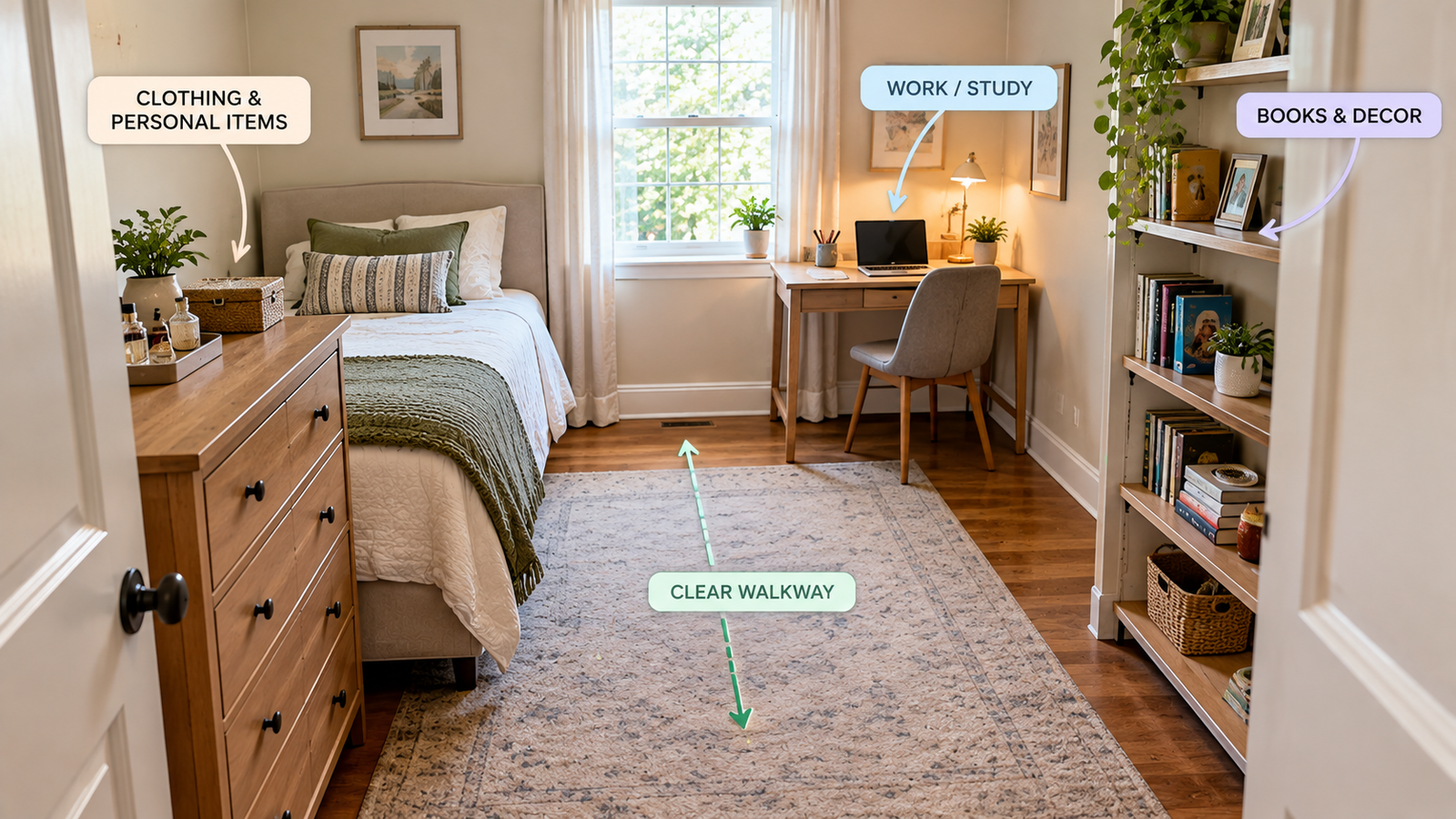 Give Every Part of the Bedroom a Clear Purpose